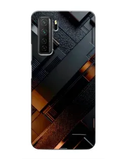Чохол для Honor 30s з картинкою «Чорні геометричні блоки»