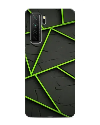 Чохол для Honor 30s з картинкою «Зелені геометричні лінії»