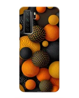 Чохол для Honor 30s з картинкою «Об'ємні помаранчеві сфери»