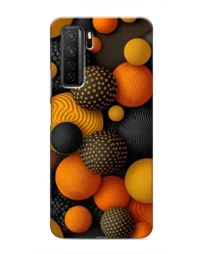Чохол для Honor 30s з картинкою «Об'ємні помаранчеві сфери»