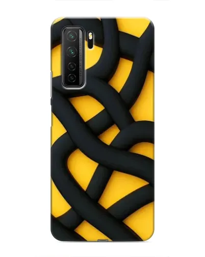 Чохол для Honor 30s з картинкою «Чорне жовте переплетення»