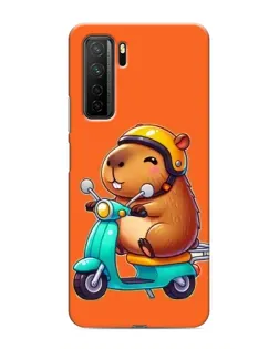 Чохол для Honor 30s з картинкою «Капібара на скутері»