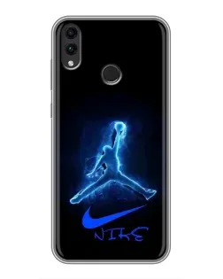 Чохол для Huawei Honor 8C з картинкою «Jordan Neon Blue»