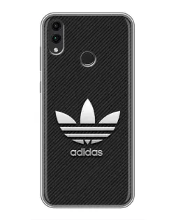 Чохол для Huawei Honor 8C з картинкою «Adidas Карбонова текстура»