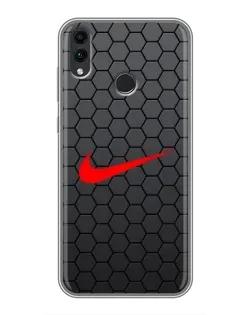 Чохол для Huawei Honor 8C з картинкою «Nike — карбонова сітка» Чохол для Huawei Honor 8C з картинкою «Nike — карбонова сітка»