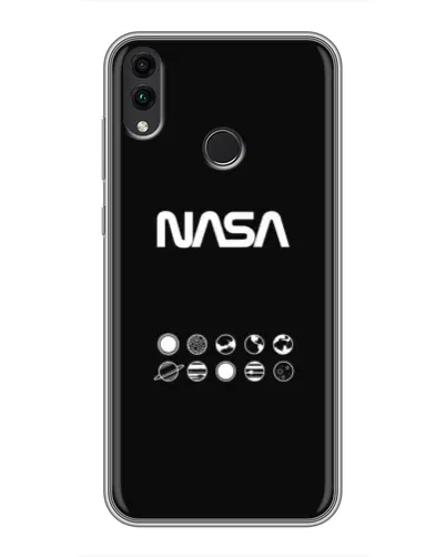 Чехол для Huawei Honor 8C с картинкой «NASA — технический принт»