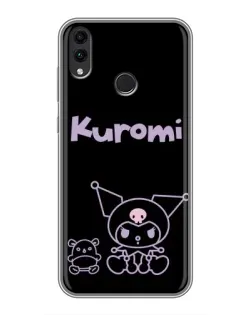 Чохол для Huawei Honor 8C з картинкою «Kuromi — чорний мінімалізм»