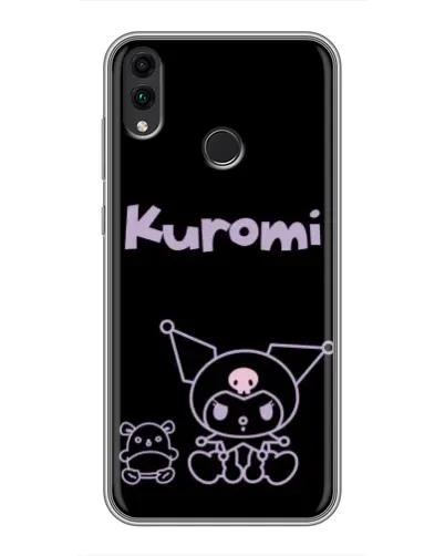 Чохол для Huawei Honor 8C з картинкою «Kuromi — чорний мінімалізм»