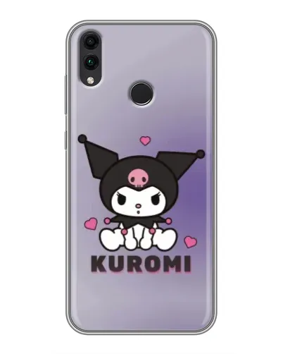Чохол для Huawei Honor 8C з картинкою «Kuromi — фіолетовий арт»