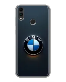Чохол для Huawei Honor 8C з картинкою «Логотип BMW — мінімалізм»