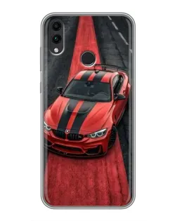 Чохол для Huawei Honor 8C з картинкою «BMW на червоній доріжці»