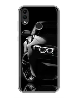 Чохол для Huawei Honor 8C з картинкою «Чорна BMW — профіль»