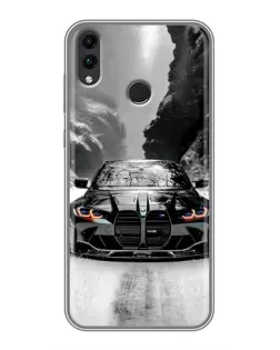 Чохол для Huawei Honor 8C з картинкою «BMW — акварельний дрифт»