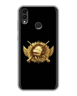 Чохол для Huawei Honor 8C з картинкою «PUBG — помаранчевий градієнт»