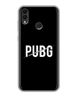Чохол для Huawei Honor 8C з картинкою «PUBG — білий логотип»
