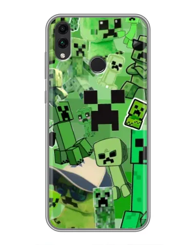 Чехол для Huawei Honor 8C с картинкой «Криперы Minecraft» Чехол для Huawei Honor 8C с картинкой «Криперы Minecraft»