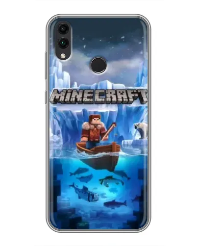 Чехол для Huawei Honor 8C с картинкой «Minecraft ледяной мир» Чехол для Huawei Honor 8C с картинкой «Minecraft ледяной мир»