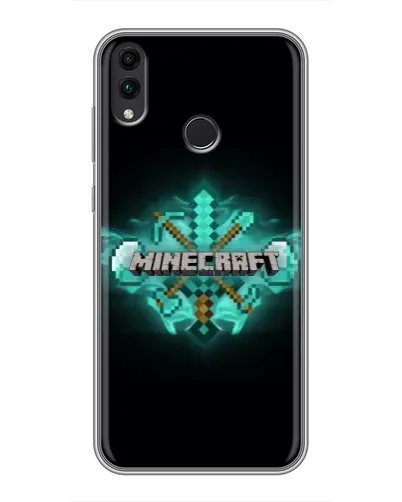 Чехол для Huawei Honor 8C с картинкой «Minecraft Diamond лого» Чехол для Huawei Honor 8C с картинкой «Minecraft Diamond лого»