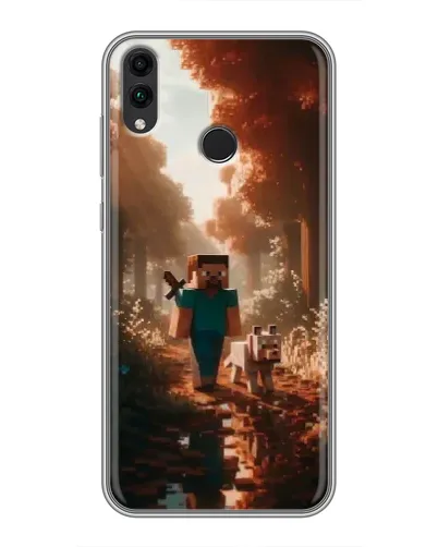 Чехол для Huawei Honor 8C с картинкой «Стив в лесу» Чехол для Huawei Honor 8C с картинкой «Стив в лесу»