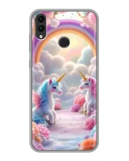 Чехол для Huawei Honor 8C с картинкой «Радуга и единороги» Чехол для Huawei Honor 8C с картинкой «Радуга и единороги»