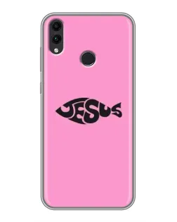 Чохол для Huawei Honor 8C з картинкою «Рожевий символ Jesus»