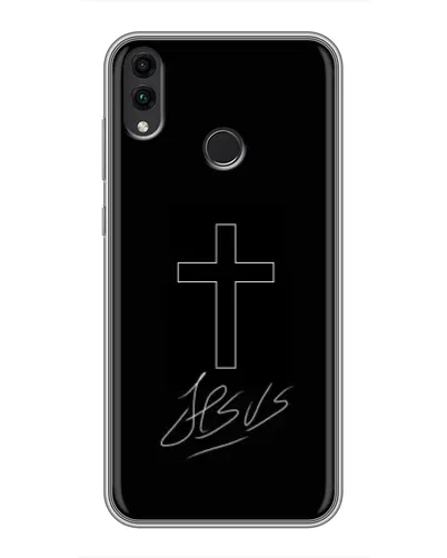 Чехол для Huawei Honor 8C с картинкой «Графический крест Jesus» Чехол для Huawei Honor 8C с картинкой «Графический крест Jesus»