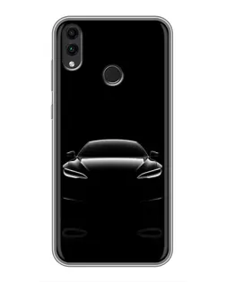 Чохол для Huawei Honor 8C з картинкою «Силует Tesla Night»