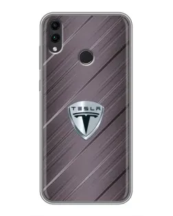 Чохол для Huawei Honor 8C з картинкою «Металева текстура Tesla»