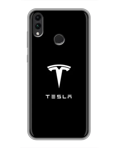 Чохол для Huawei Honor 8C з картинкою «Tesla White Logo» Чохол для Huawei Honor 8C з картинкою «Tesla White Logo»