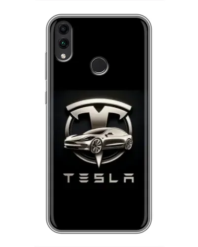 Чохол для Huawei Honor 8C з картинкою «Tesla — срібне авто» Чохол для Huawei Honor 8C з картинкою «Tesla — срібне авто»