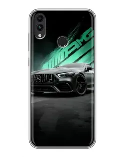 Чехол для Huawei Honor 8C с картинкой «Темный Mercedes AMG»