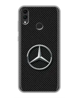 Чехол для Huawei Honor 8C с картинкой «Карбоновый Mercedes стиль»