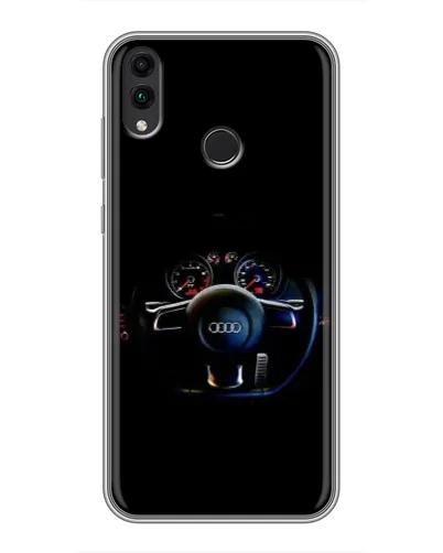 Чехол для Huawei Honor 8C с картинкой «Салон Audi — руль» Чехол для Huawei Honor 8C с картинкой «Салон Audi — руль»