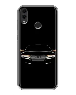 Чехол для Huawei Honor 8C с картинкой «Audi — ночной контур»