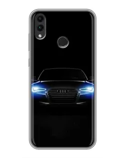 Чехол для Huawei Honor 8C с картинкой «Audi в неоне»