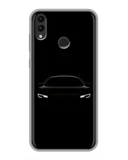 Чехол для Huawei Honor 8C с картинкой «Взгляд Audi в темноте»