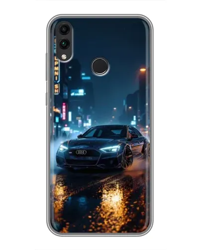 Чехол для Huawei Honor 8C с картинкой «Ночной город и Audi» Чехол для Huawei Honor 8C с картинкой «Ночной город и Audi»