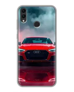 Чехол для Huawei Honor 8C с картинкой «Audi RS — красный стиль»
