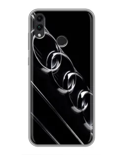 Чехол для Huawei Honor 8C с картинкой «Audi — абстрактные кольца»