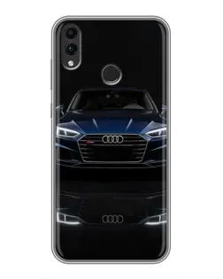 Чехол для Huawei Honor 8C с картинкой «Audi — ночное отражение»