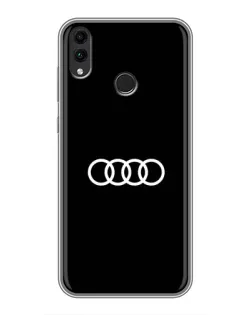 Чехол для Huawei Honor 8C с картинкой «Audi White Logo»