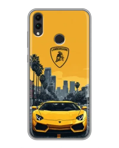 Чохол для Huawei Honor 8C з картинкою «Жовтий Lamborghini місто» Чохол для Huawei Honor 8C з картинкою «Жовтий Lamborghini місто»