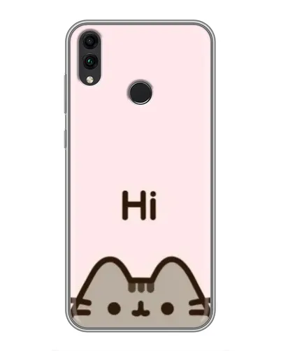 Чехол для Huawei Honor 8C с картинкой «Пушин говорит Hi»