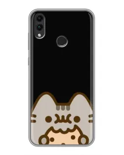 Чехол для Huawei Honor 8C с картинкой «Пушин на черном»