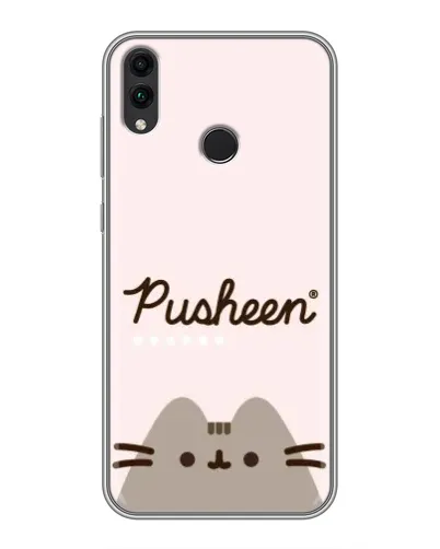 Чехол для Huawei Honor 8C с картинкой «Pusheen логотип»