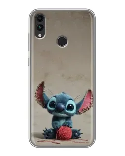 Чохол для Huawei Honor 8C з картинкою «Стіч на чоричневому фоні»