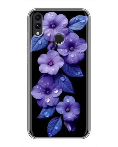 Чохол для Huawei Honor 8C з картинкою «Фіолетові квіти з росою» Чохол для Huawei Honor 8C з картинкою «Фіолетові квіти з росою»