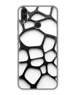 Чохол для Huawei Honor 8C з картинкою «Біла об'ємна сітка»