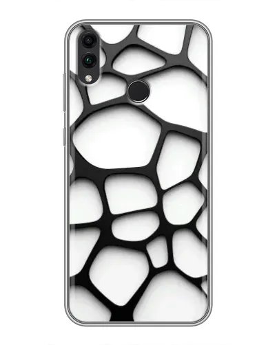Чехол для Huawei Honor 8C с картинкой «Белая объемная сетка»