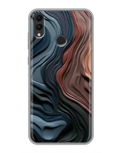 Чехол для Huawei Honor 8C с картинкой «Цветные волны каньона»